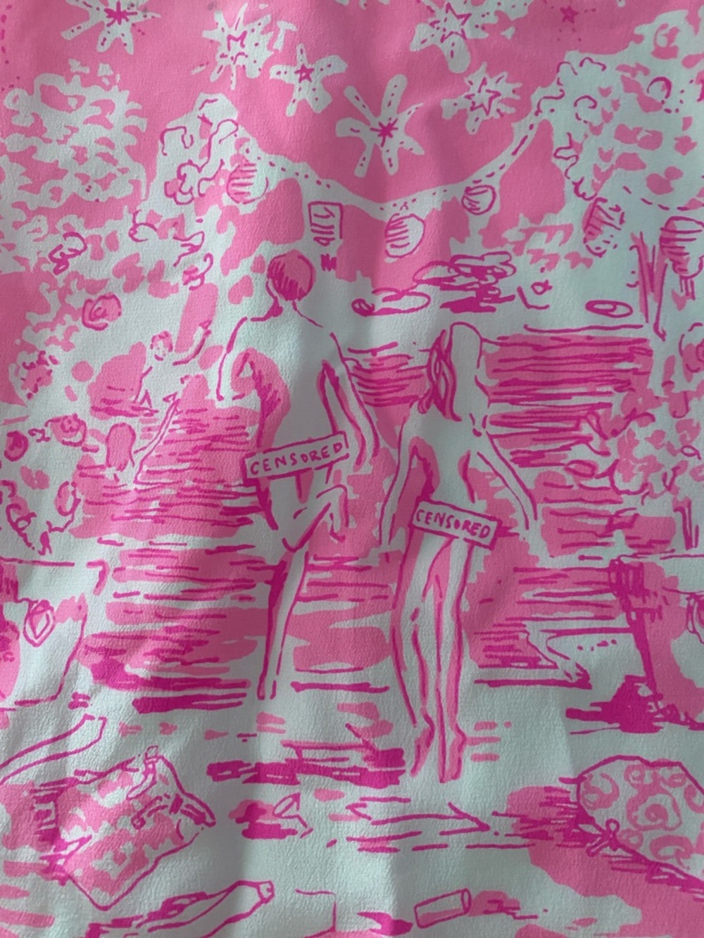 Lilly Pulitzer women’s Pink and White Toile Slip Dress size XL - Picture 3 of 8